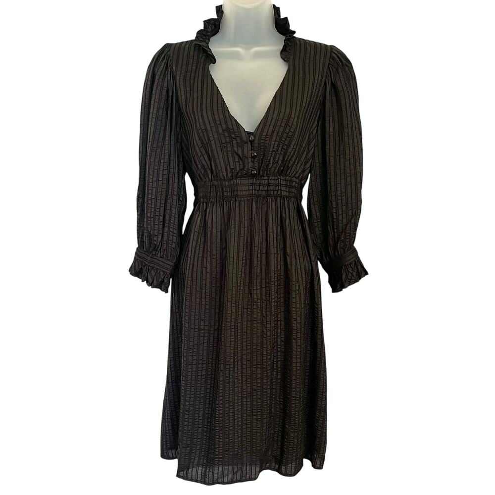 Vintage Betsey Johnson Witchy Black Fit-and-Flare Archival Mini Dress Size 10